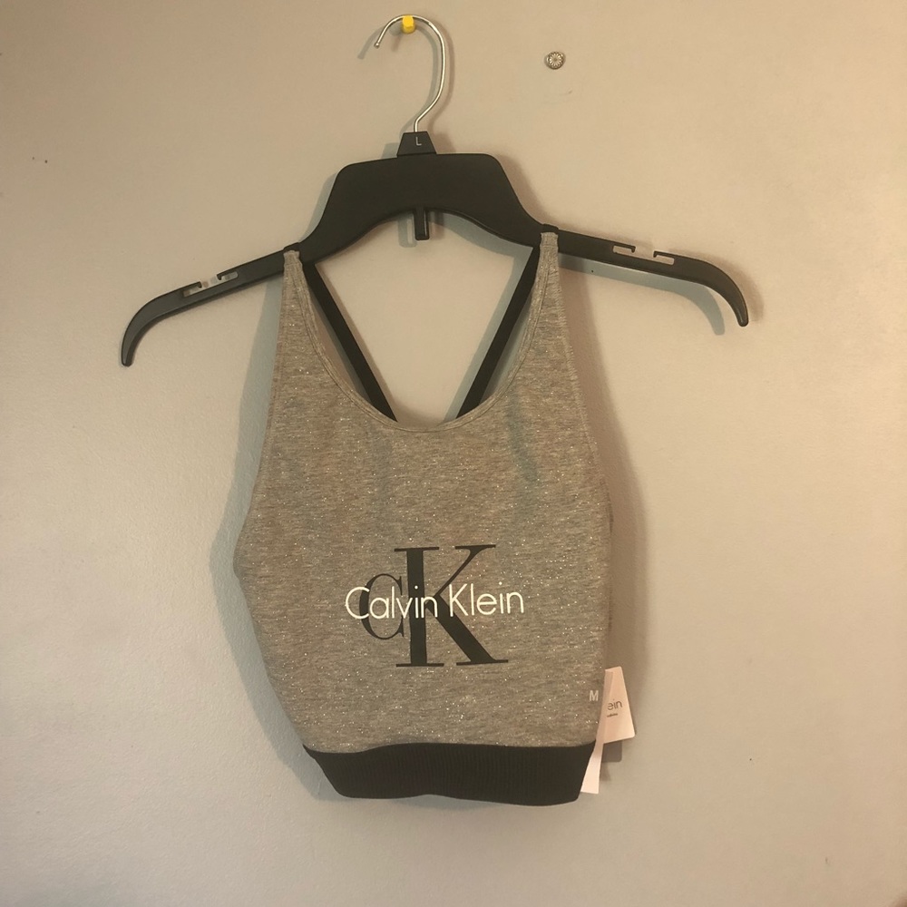 calvin klein sparkly bra top